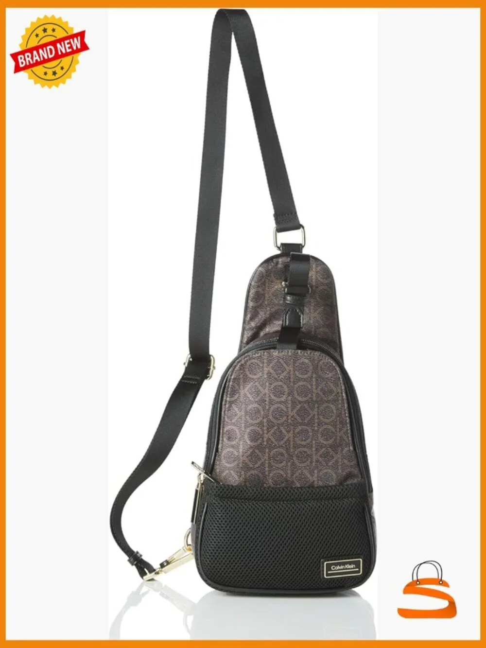 Sling Backpack - Nylon, Convertible, Adjustable Strap, 3 Pockets, Lightweight